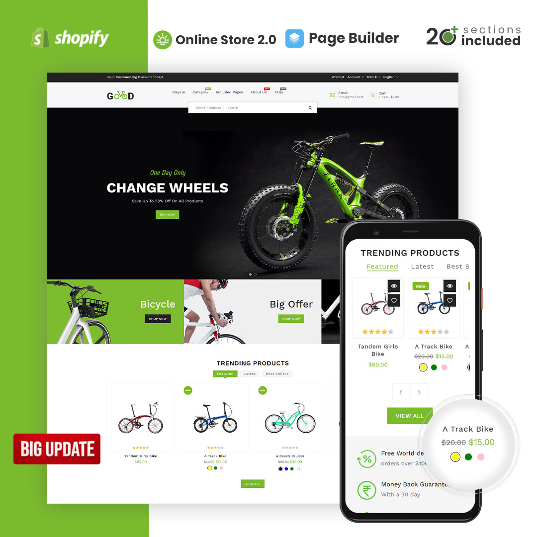 Good Bikes & Bicycle Store Shopify Theme