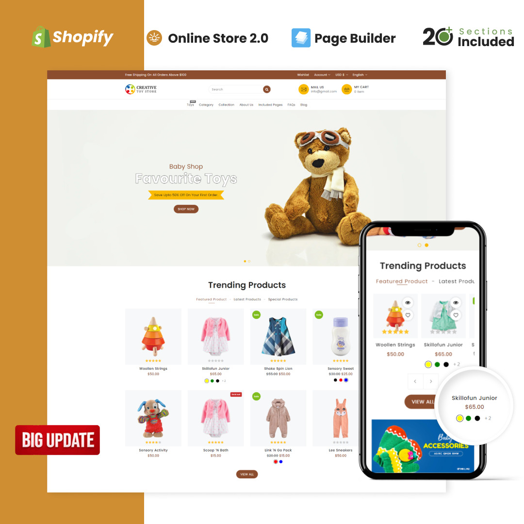Creative Toy Store Shopify Theme