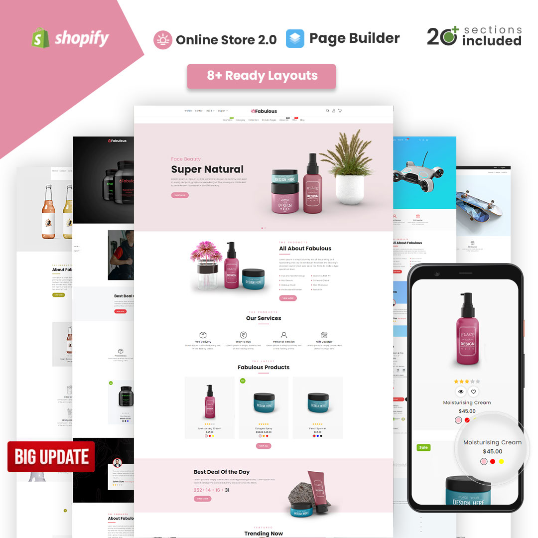 Fabulous – Single Product eCommerce Shopify Theme Os 2.0