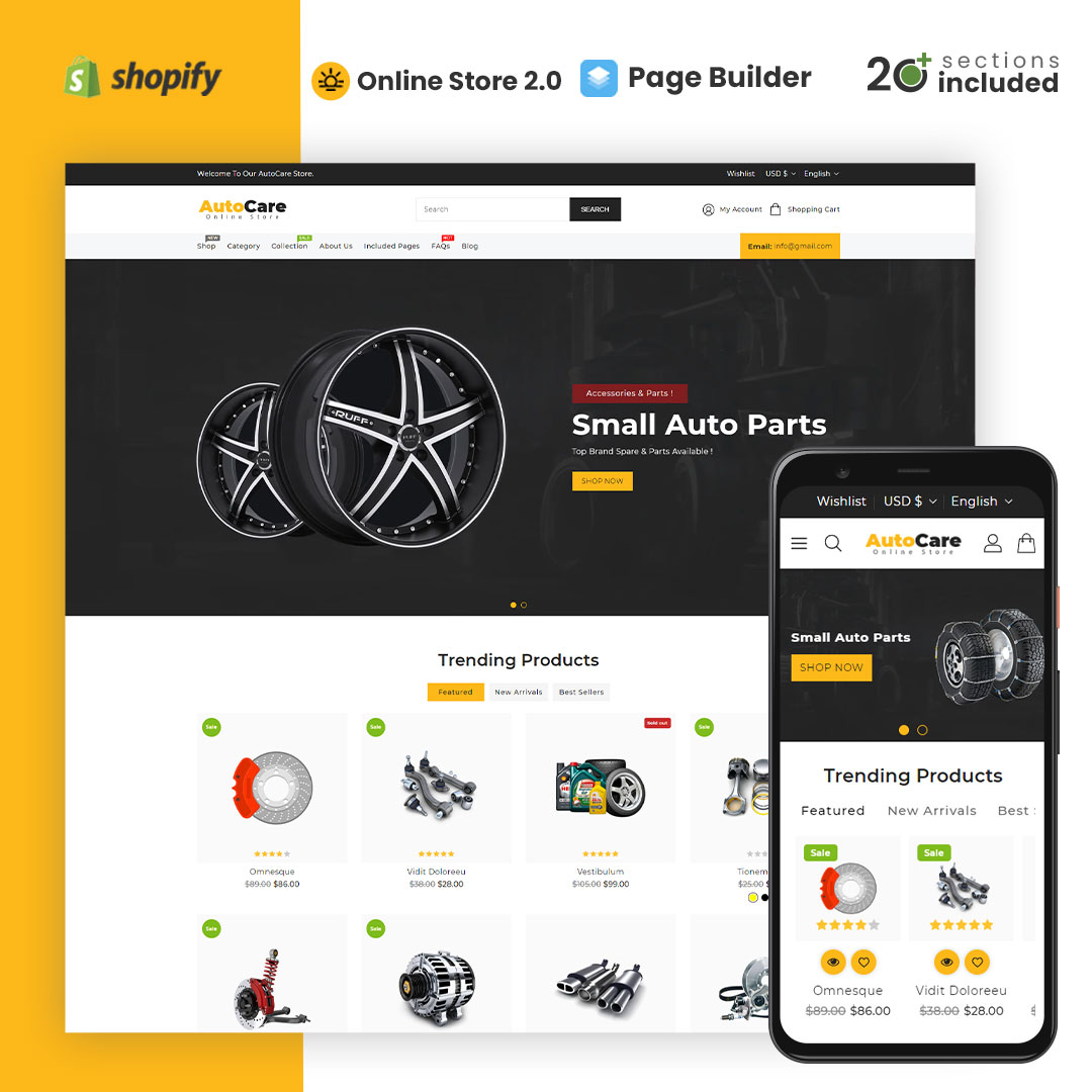 Autocare Parts and Accessories Store Shopify Theme