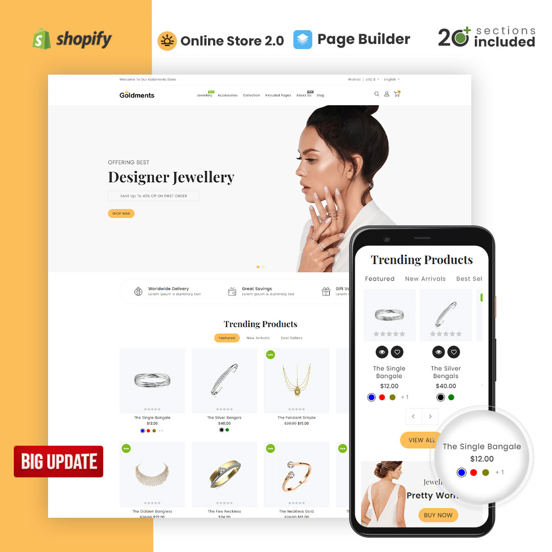 Goldments Jewellery Store Shopify Theme OS 2.0