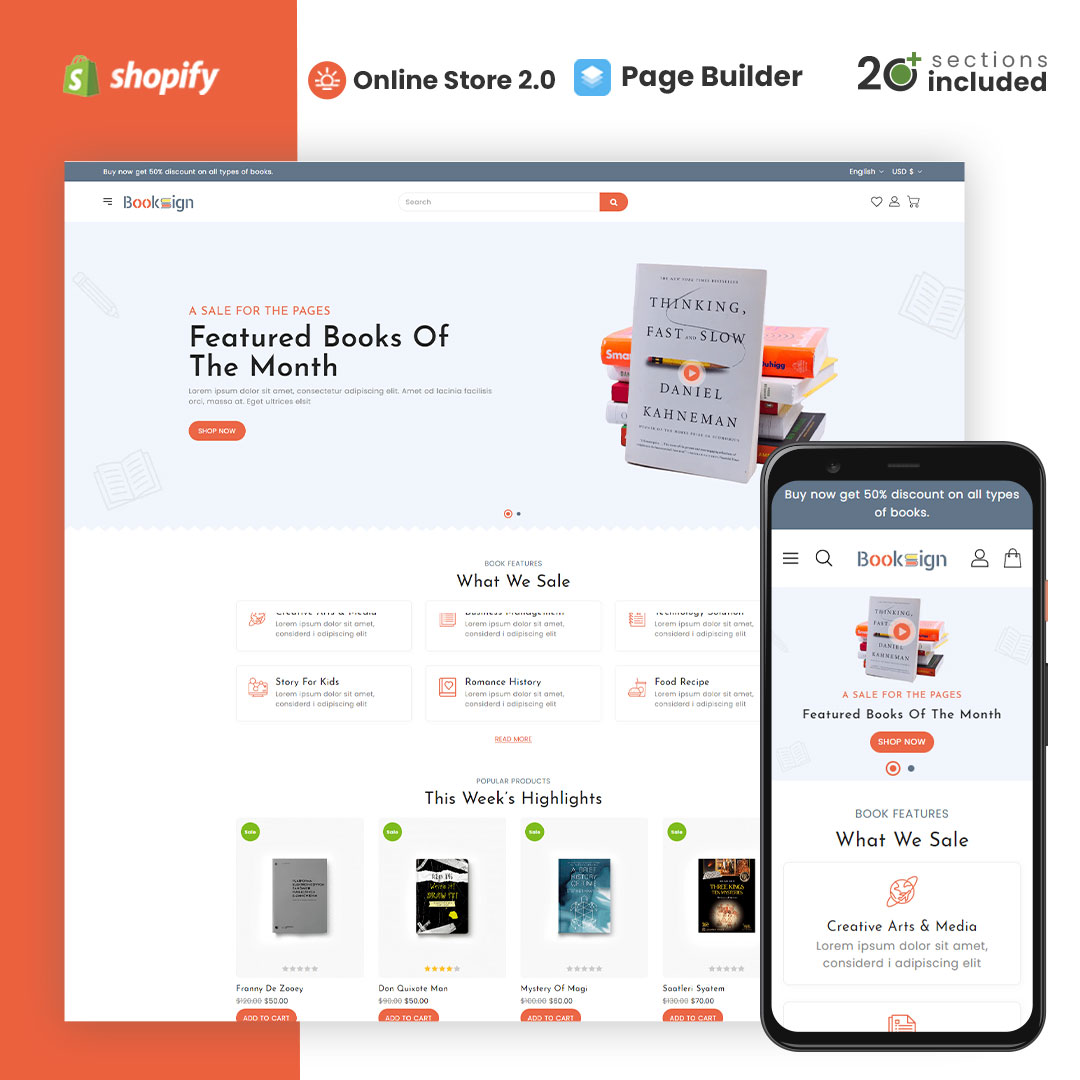 Booksign – Book Store Shopify Theme