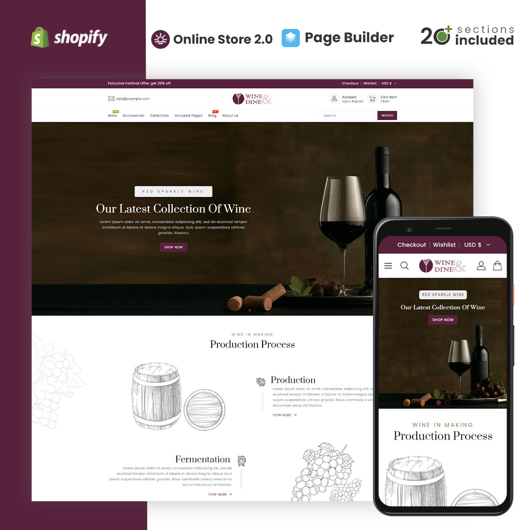 Wine&Dine Responsive Shopify Theme