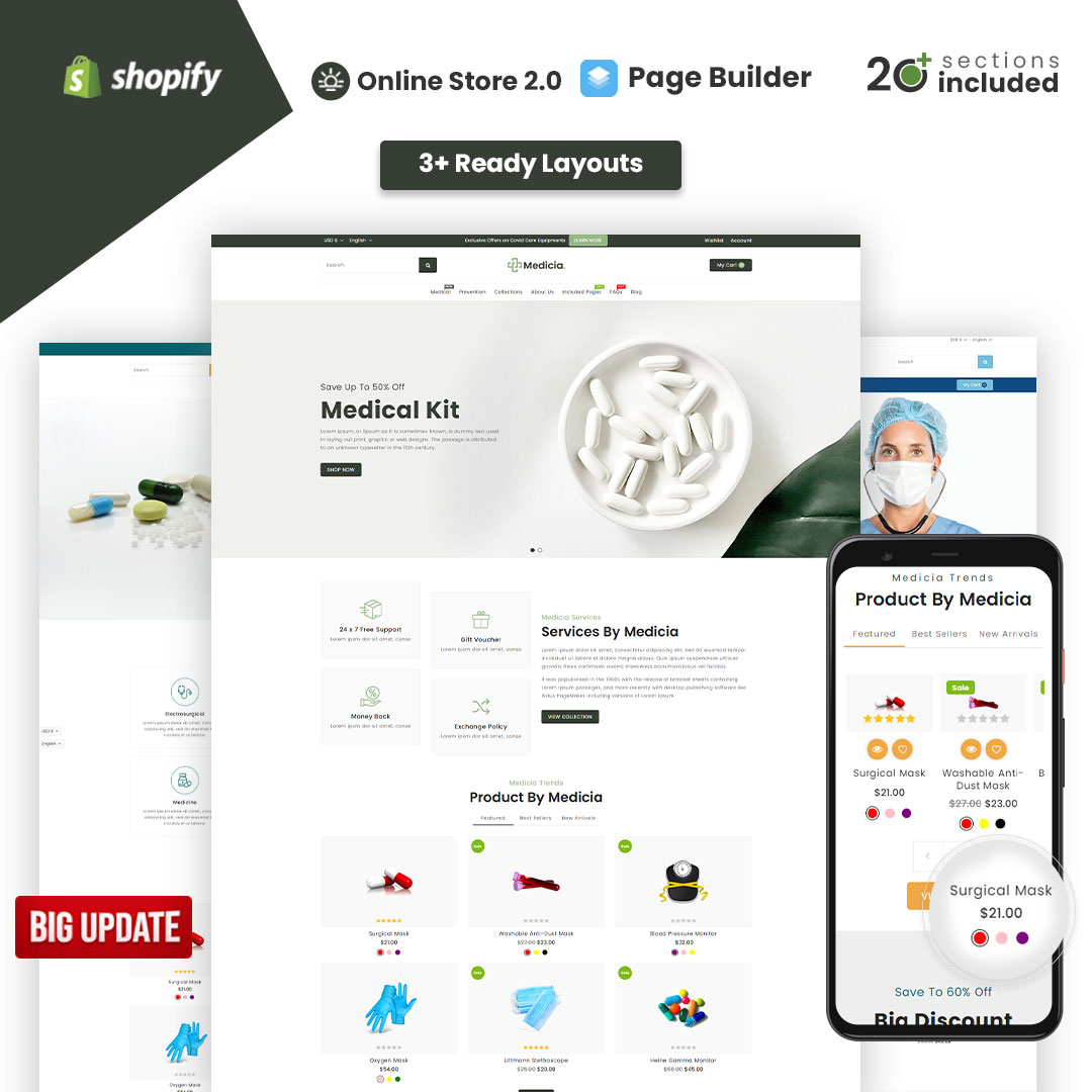 Medicia – Health and Medical Store Shopify Theme