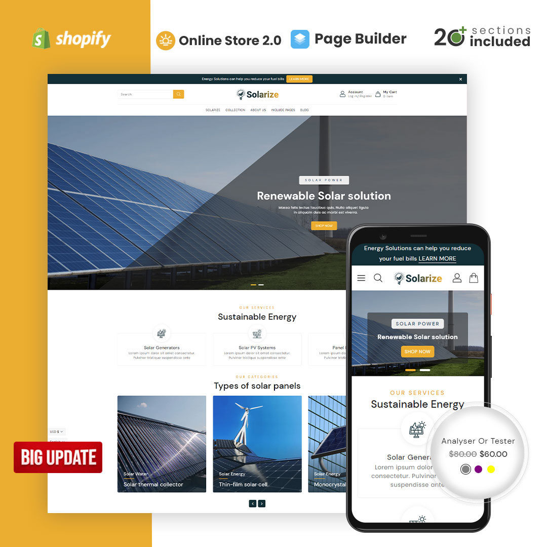 Solarize – Solar Energy Shopify Theme