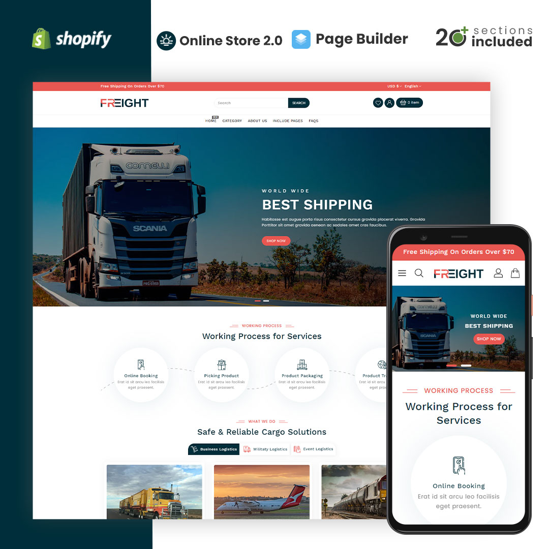 Freight – Transportation Shopify Theme
