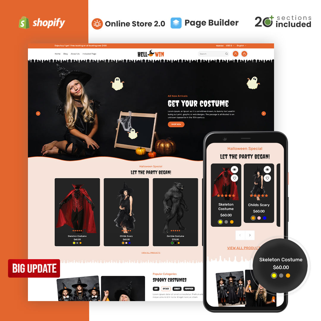 Hellowin – eCommerce, Horror-theme, Shopify Theme