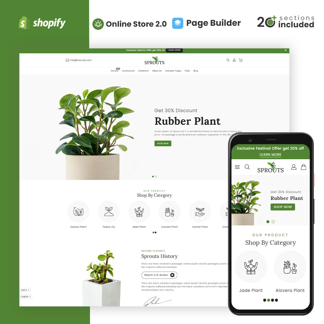 Sprouts – Gardening & Houseplants Shopify Theme