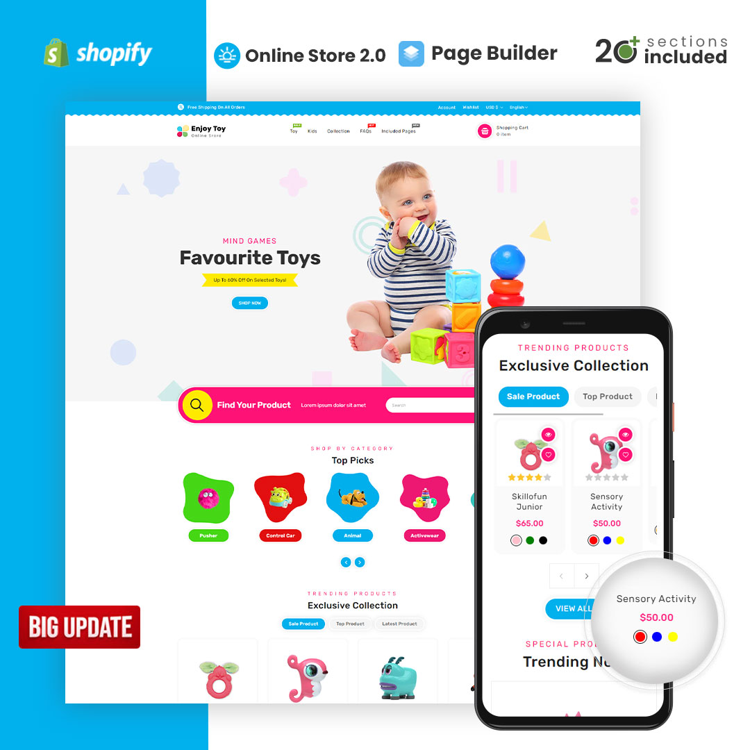 Enjoy – Kids Clothing & Toys Shopify Theme