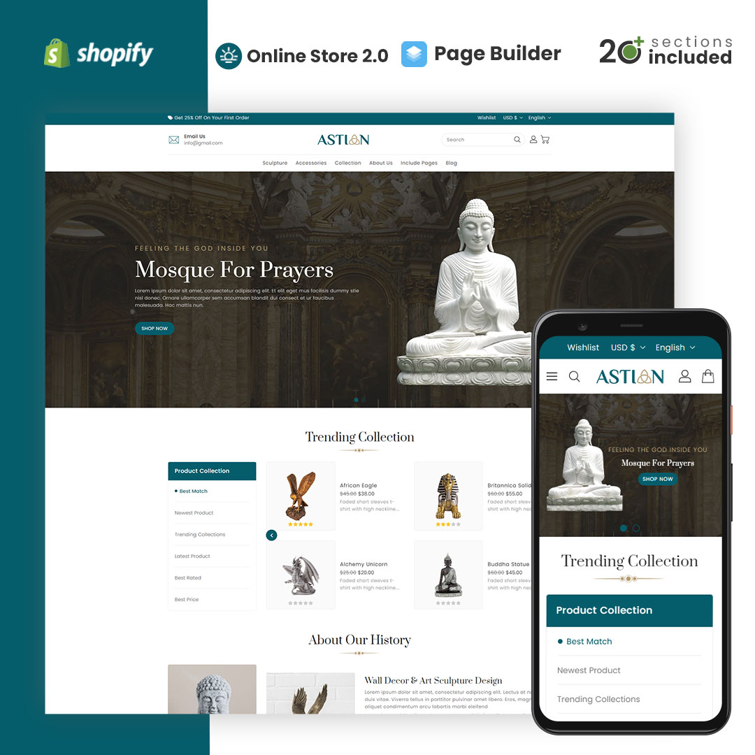 Astian Art & Antique Gallery Shopify Theme